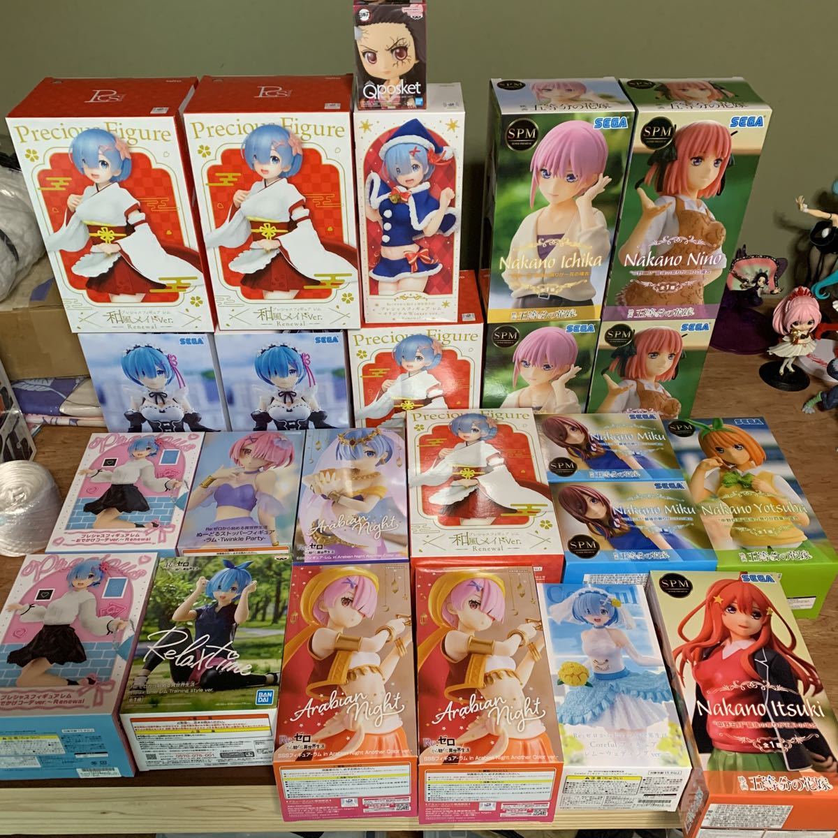 【新品未開封】美少女フィギュア まとめ売り 25点セット リゼロ/とらぶる 他 美少女フィギュア 新品未開封 R e:ゼロから始める異世界生活、五等