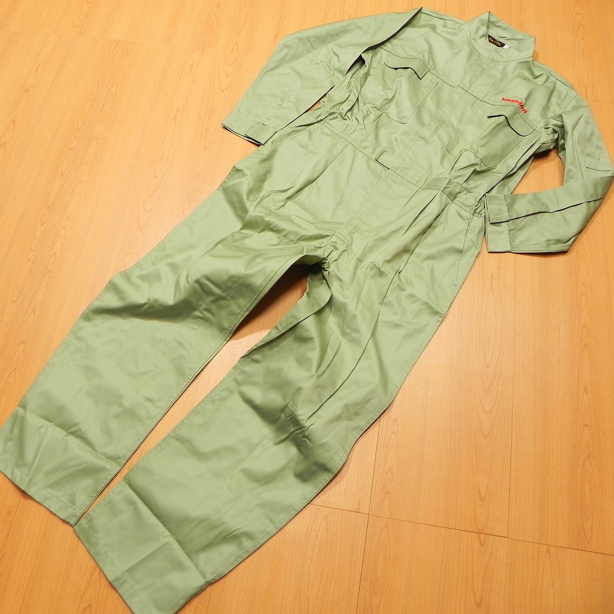 YANMARのLサイズ長袖 つなぎ v944☆未使用品 訳有り【YANMAR】ヤンマー◇文字刺繍！ 長袖 つなぎ