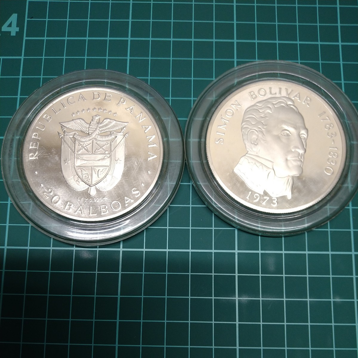 20バルボア パナマ 1973年 大型銀貨 純銀2000グレイン シモン