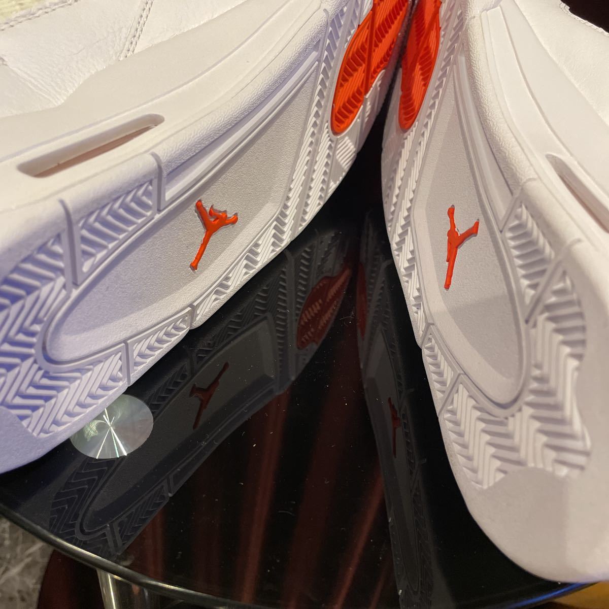 極美品 NIKE AIR JORDAN 4 RETRO ORANGE METALLIC ナイキ エア 