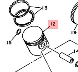 BY-30【TZR50R】4EU　エンジン　シリンダーピストン　STD　ヤマハ純正品　新品未使用