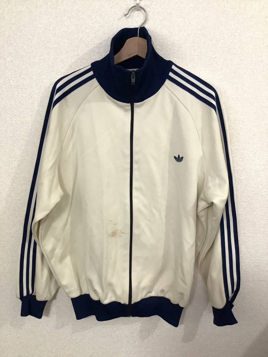 新品 【超希少】アディダス デサント ジャージ ネイビー 白 ホワイト 4 