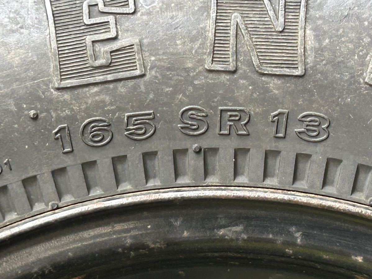 165SR13 1999年スパイクタイヤ ブリヂストンPOTENZA RE39R 4本セット 