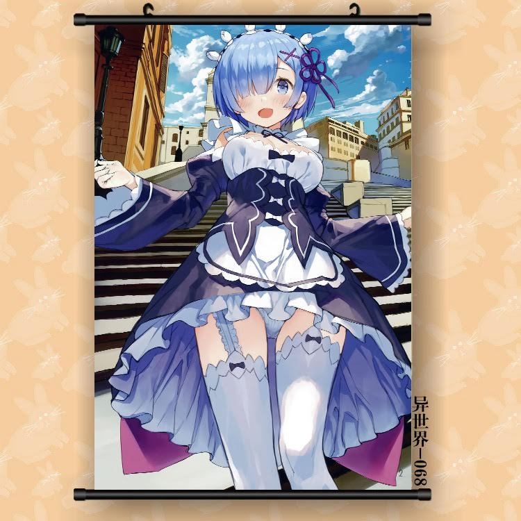 大人気！！新品 未使用！！リゼロ かわいい レム タペストリー 掛け軸