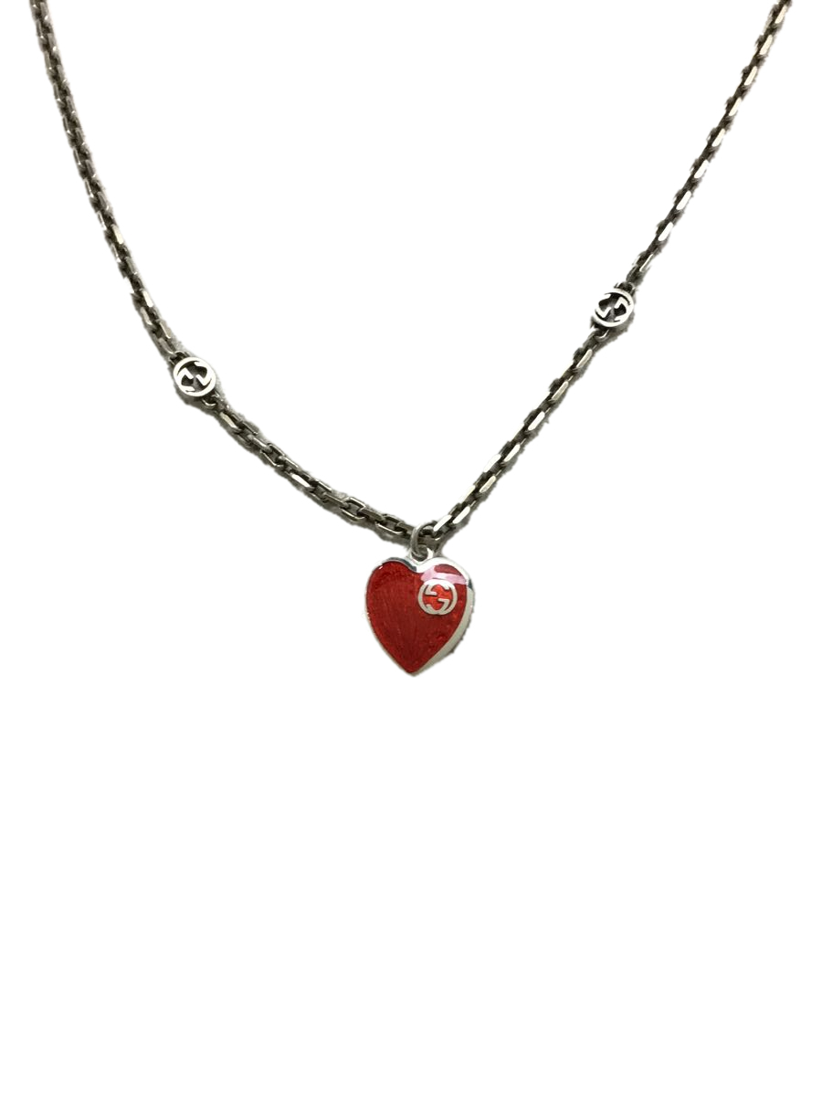 GUCCI◆ハートモチーフ/ネックレス/SV925/SLV/トップ有/645545 J89B4