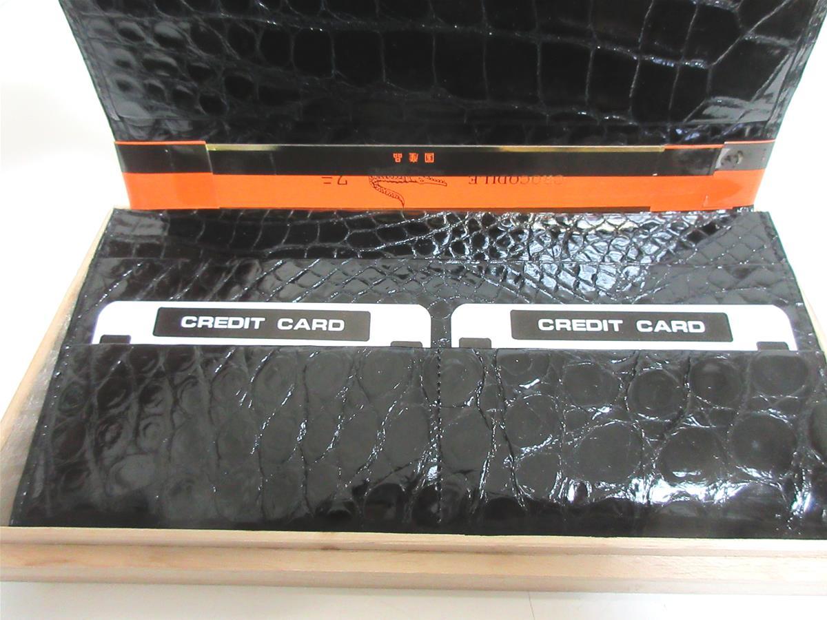 クロコダイル 新品 無双 新品未使用 三京 最 クロコダイル 長財布 無双