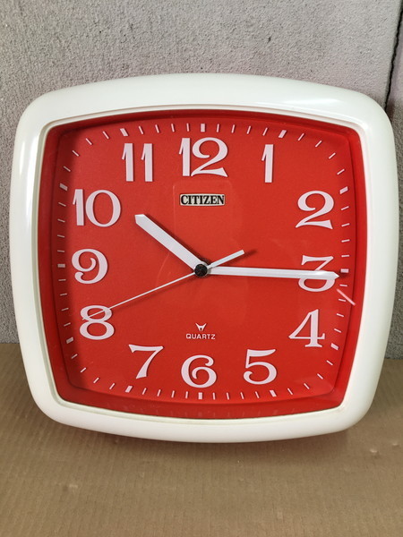 昭和 レトロ CITIZEN シチズン 4MG285 掛時計 記念品 オレンジ レトロ 