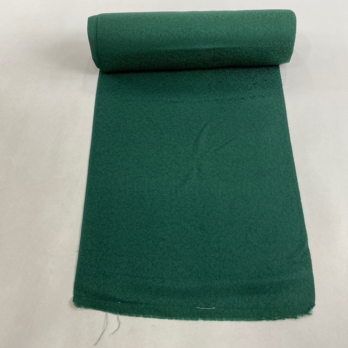 反物 秀品 色無地 緑 正絹 【中古】 反物 秀品 色無地 地紋 堅牢染 灰