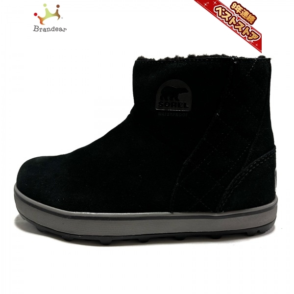 ソレル SOREL ショートブーツ - ムートン 黒 レディース インソール取外し可 靴