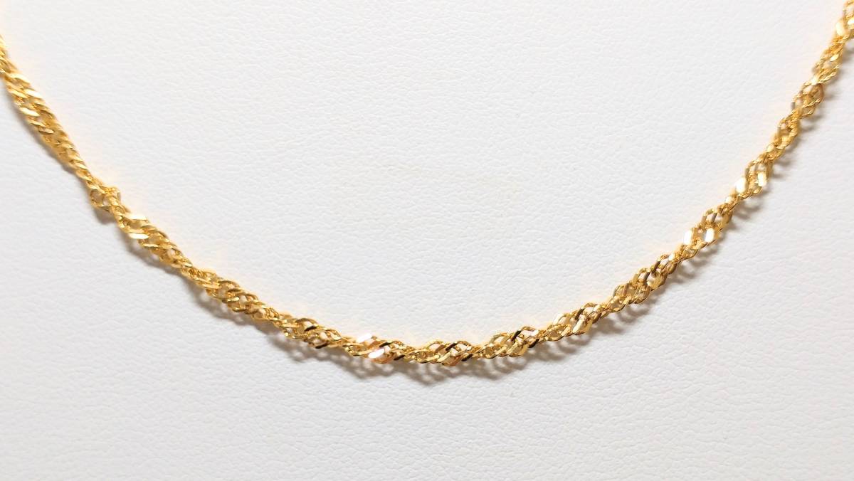 K18 重さ 約6.3g 長さ 約50cm ゴールドチェーンネックレス 店舗受取可