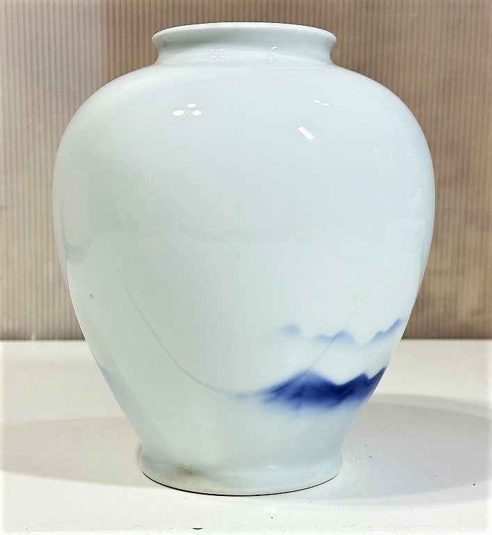 深川製磁 美術有田焼 松鯉 花瓶 宮内庁御用達 松と双鯉 大花瓶