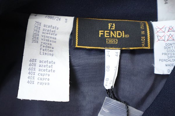 FENDI 365 シャツワンピース ネイビー サイズ44 下げ札付き 7部袖