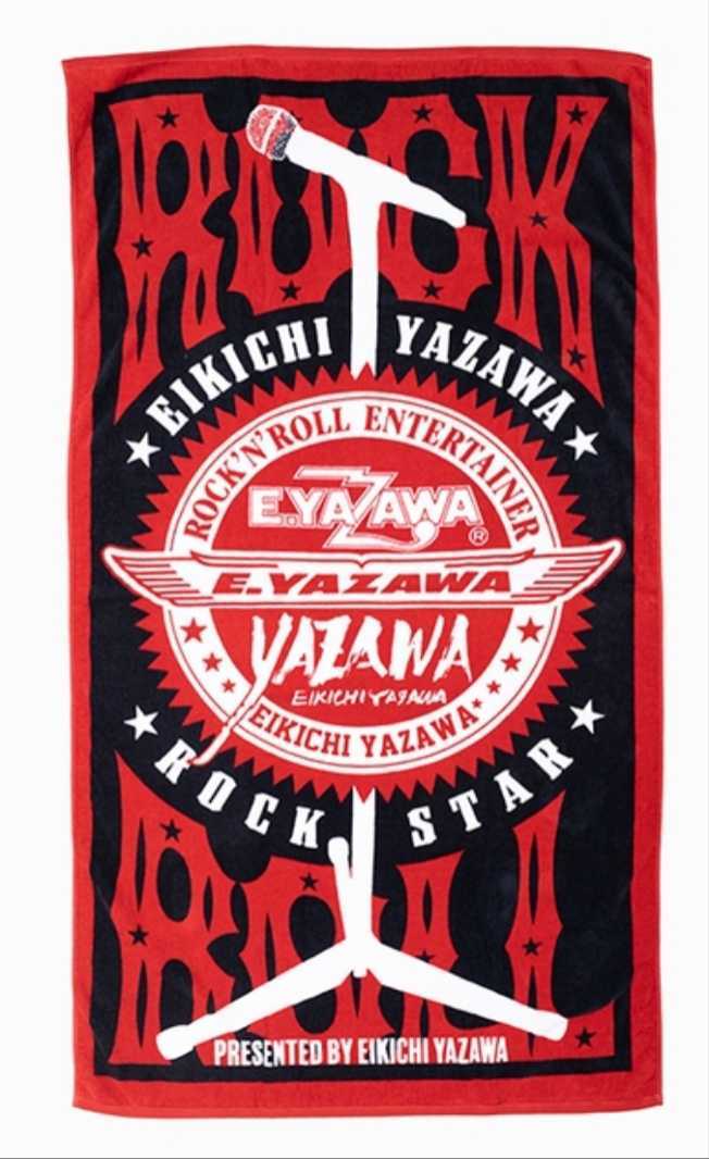 矢沢永吉 スペシャルビーチタオル スリーロゴ（マイク） 矢沢永吉 スペシャルビーチタオル スリーロゴ（マイク） 矢沢永吉