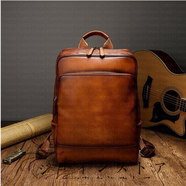 ■稀少新品■ リュックサック メンズ デイパック 4way バックパック 大容量 本革 牛革 おしゃれ ビジネスリュック バックパック