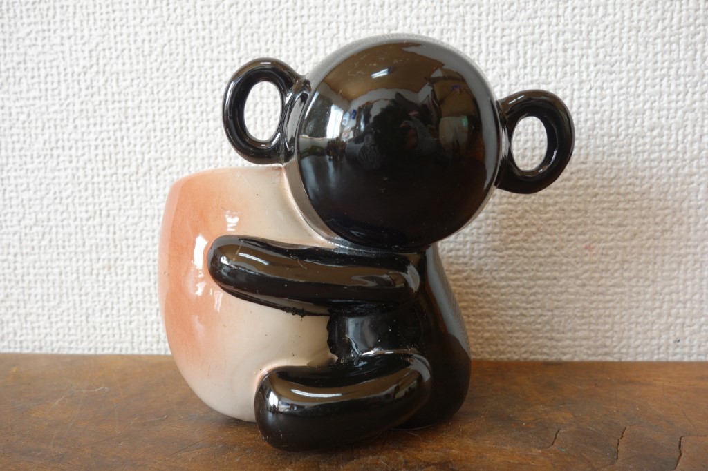 昭和レトロ ダッコちゃん 陶器製人形 マスコットまとめて2点◇当時物