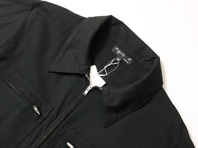 agnes b. アニエスベー ツナギ オールインワン 正規品 36サイズ 黒