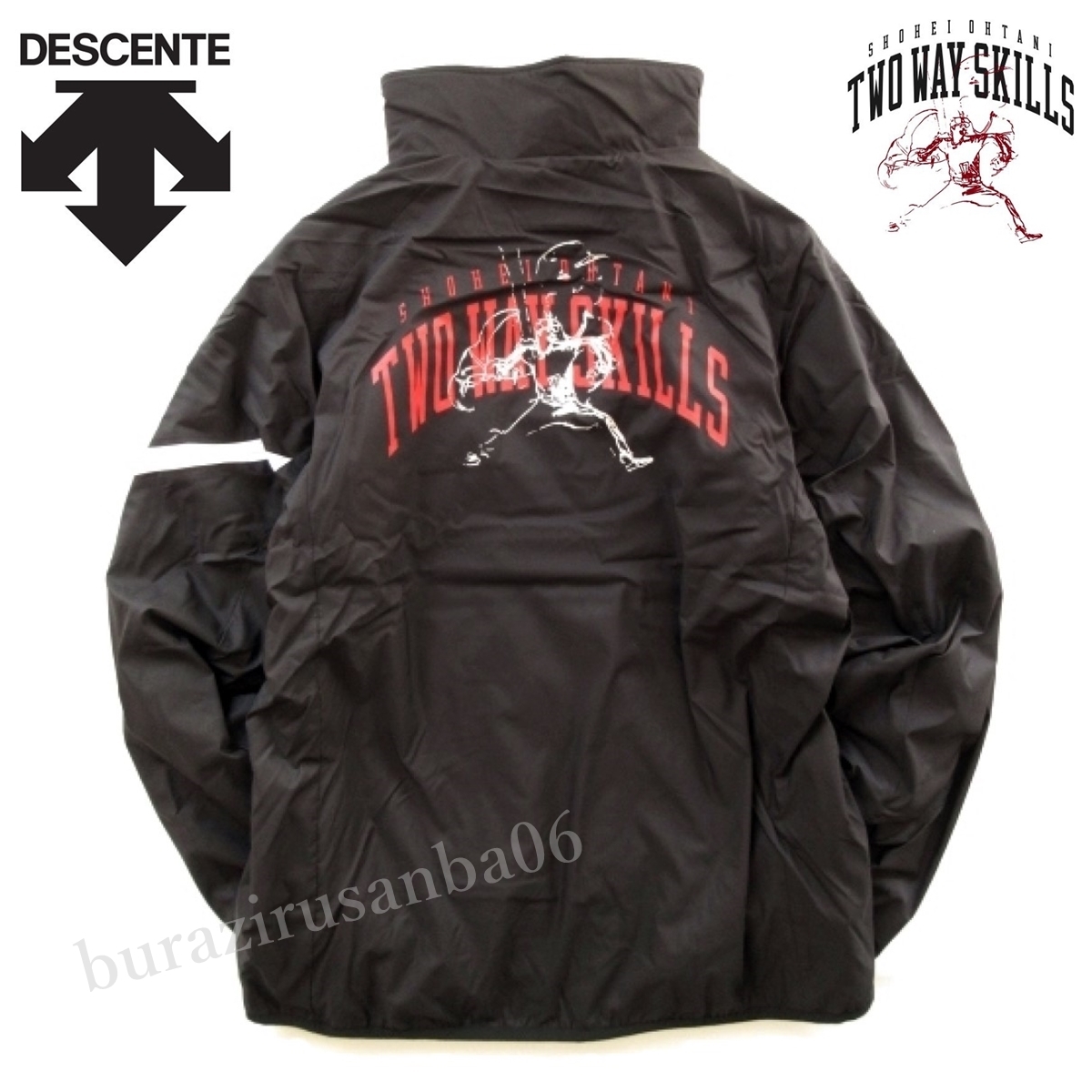 メンズ L◇デサント DESCENTE 大谷翔平 二刀流ロゴ入り ハーフジップ 