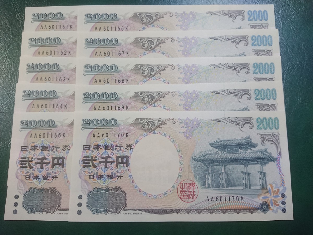 守礼門 二千円札 ピン札 Yahoo!オークション 紫式部 2000円札 弐千