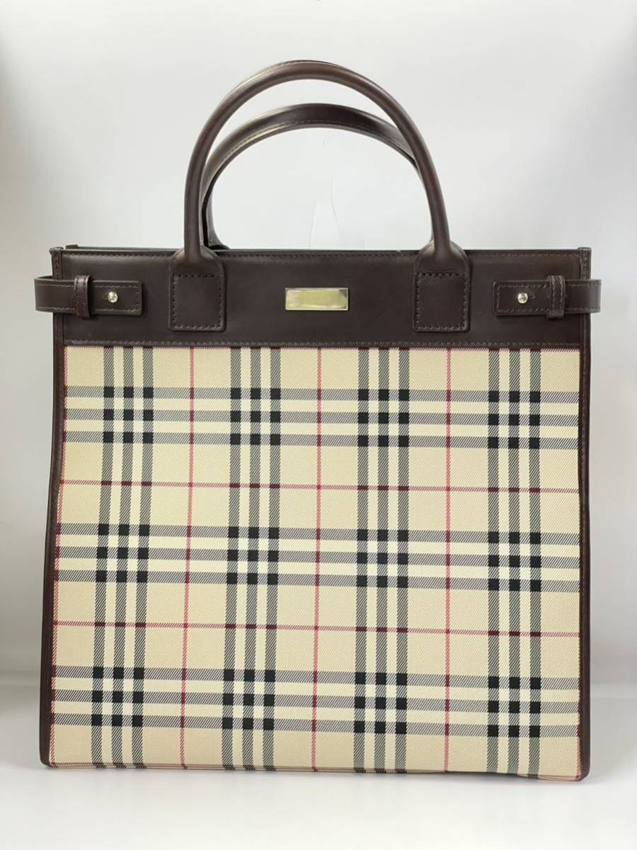 1円スタート BURBERRY バーバリー ノバチェック トートバッグ ハンドバッグ ワンショルダーバッグ スクエア