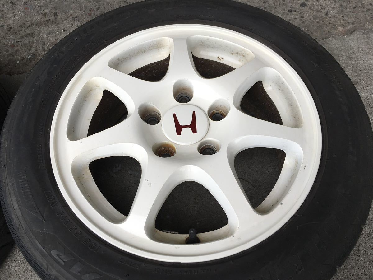 EK9 シビック タイプR 前期 純正 アルミホイール タイヤ 4本セット 15 