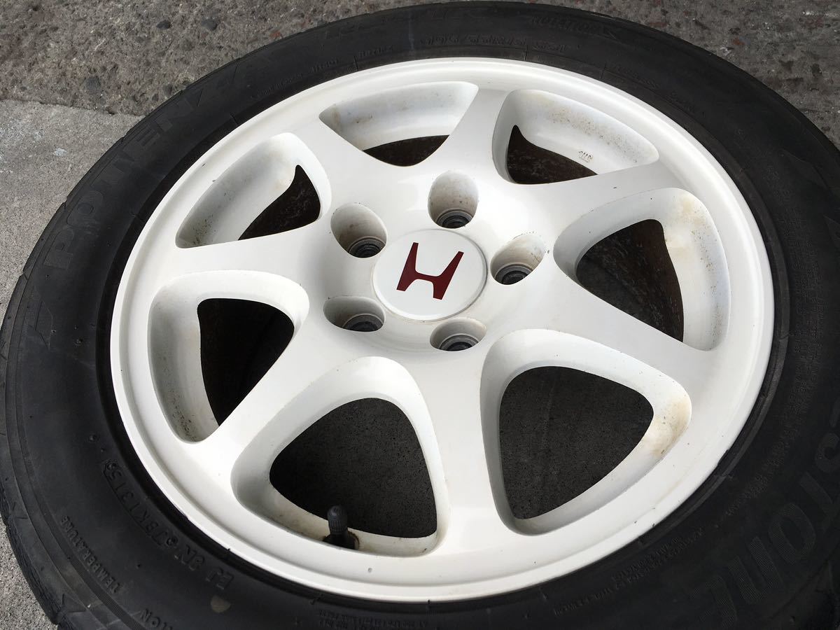 EK9 シビック タイプR 前期 純正 アルミホイール タイヤ 4本セット 15 