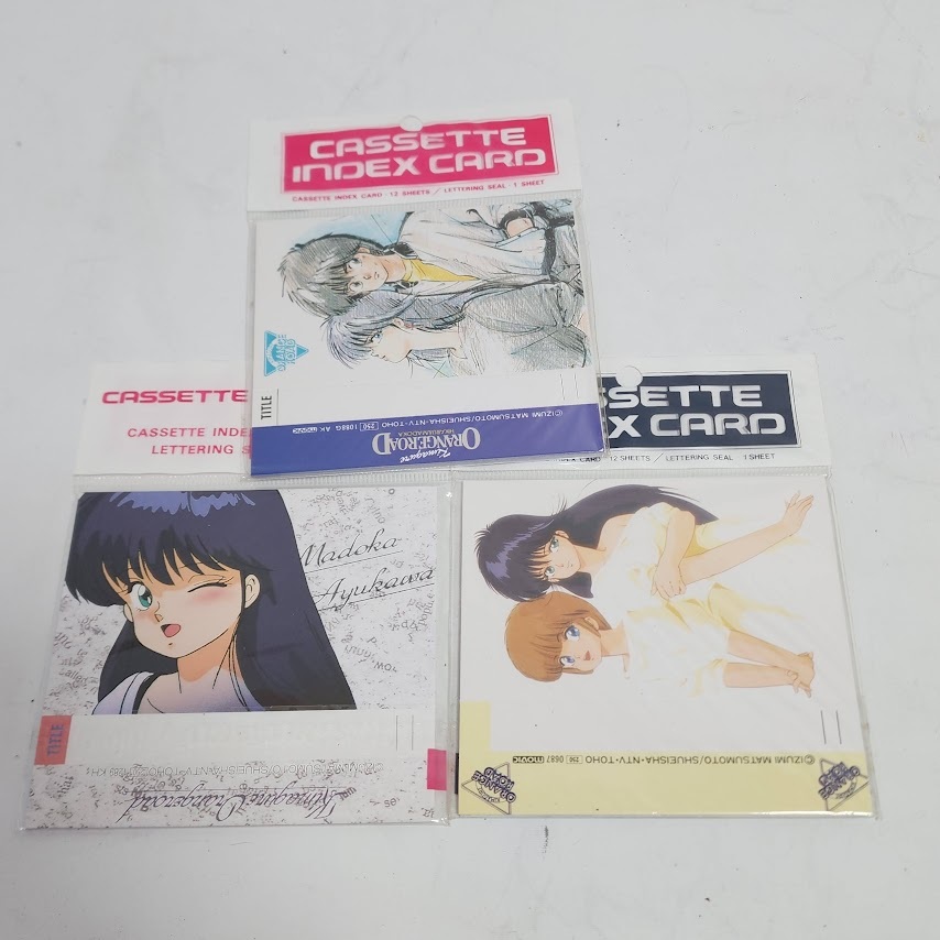当時物 オレンジロード CASSETTE INDEX CARD/カセット インデックス