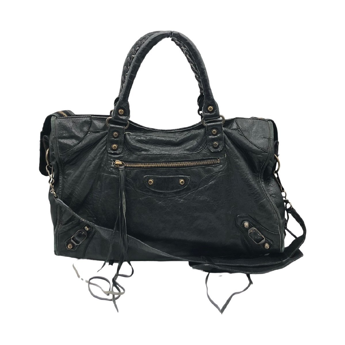 BALENCIAGA バレンシアガ 115748 ザ・シティ ラムスキン レザー 2way