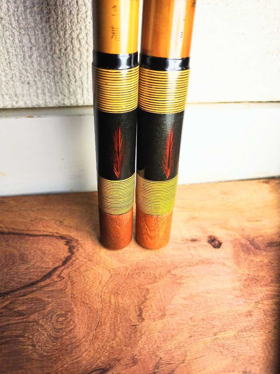 ☆1円スタート 竿春 裕 羽根入 一本半物 竿掛け 美