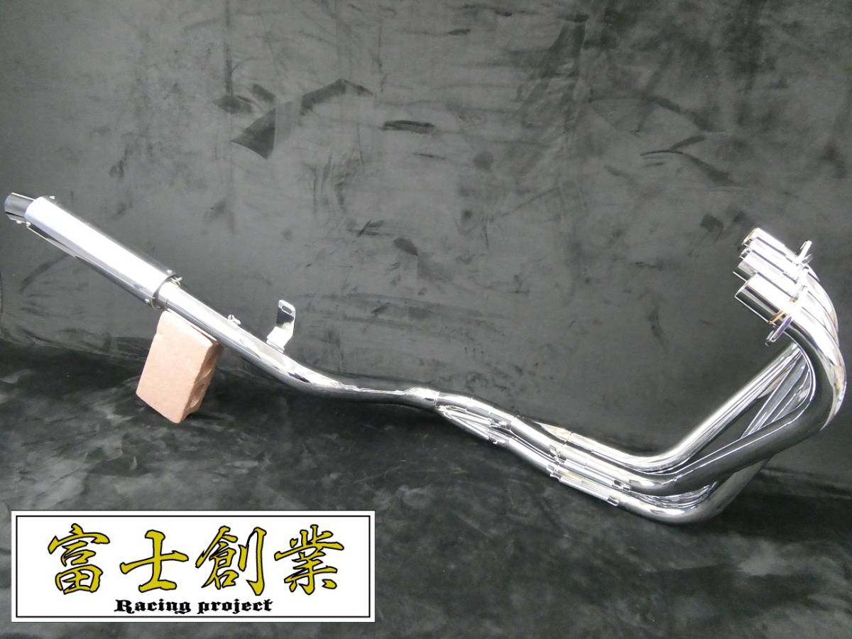 KAWASAKI ゼファー400/χ【ガニマタエンデ】50.8π イノガニ マフラー 黒