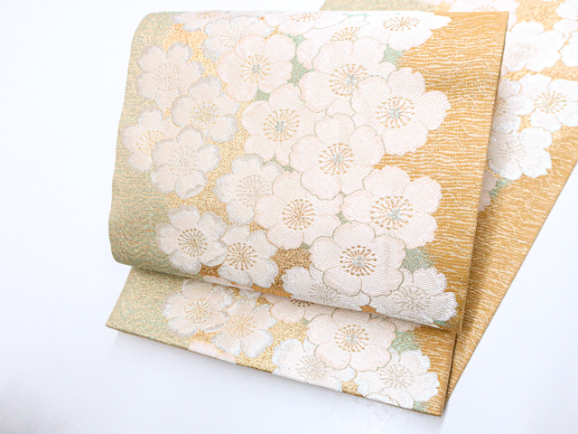 《京都一輝堂》【2000円～】【着物】 西陣織 桜尽くし 創作 袋帯 23B-528