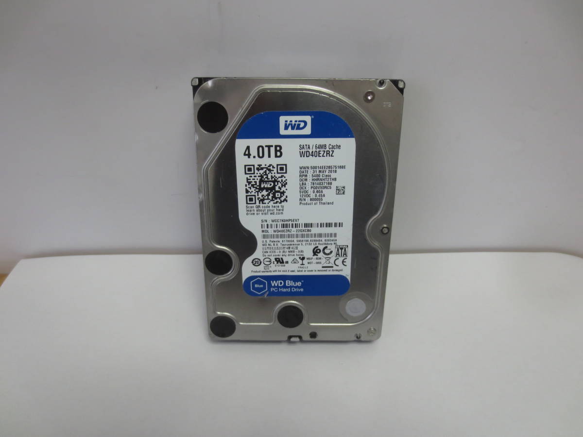 ☆ 6666時間 /1131回 ☆ Western Digital WD40EZRZ 4TB SATA 3.5インチ