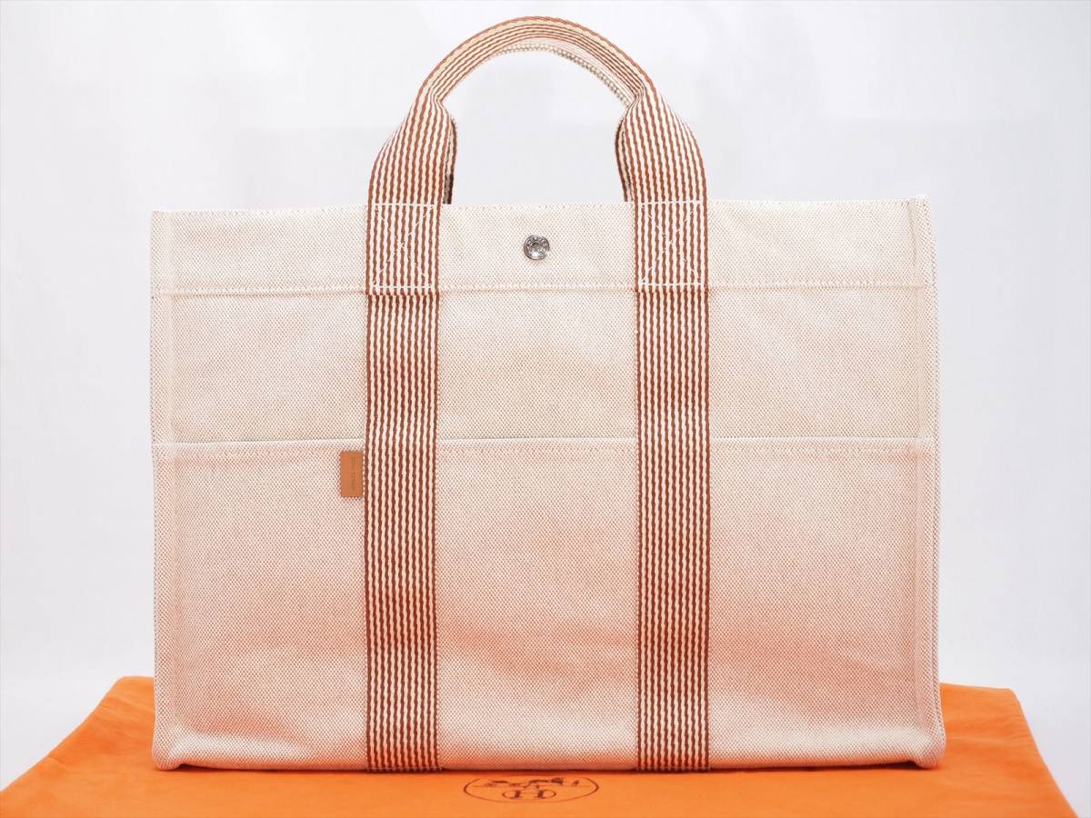極美品 希少 HERMES エルメス フールトゥ MM グレー 角スレなし