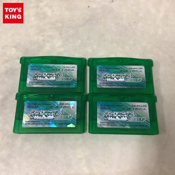 1円〜 箱無 GBA ゲームボーイアドバンス ソフト ポケットモンスター エメラルド 4点