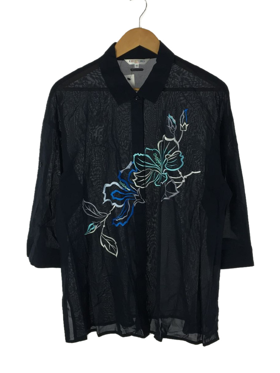 LEONARD◆7分袖シャツ/42/コットン/NVY