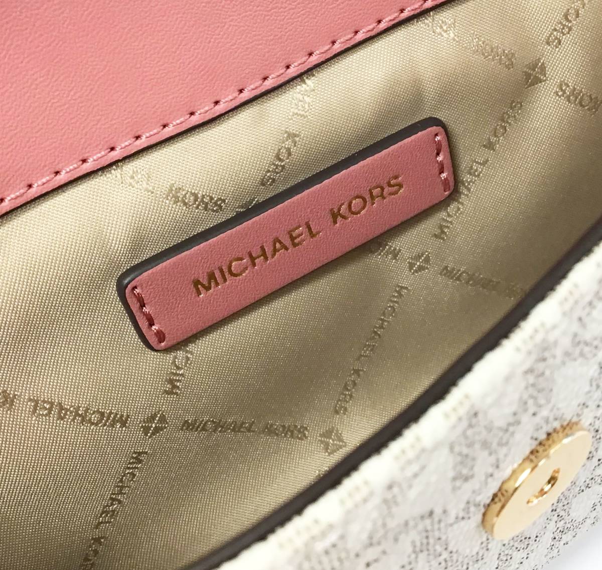 MICHAEL KORS ショルダー クラッチ ハンド バッグ 2way MK柄 ピンク 