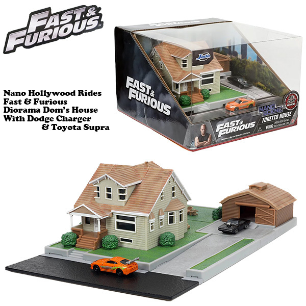 【赤字超特価，お買い得】 ワイルドスピード DOM'S HOUSE ドムの家 ミニカー２台付 トヨタ スープラ ダッジ チャージャー JADA TOYS社(Jada Toys)｜売買されたオークション情報、yahooの商品情報をアーカイブ公開 - オークフ Jada Toys