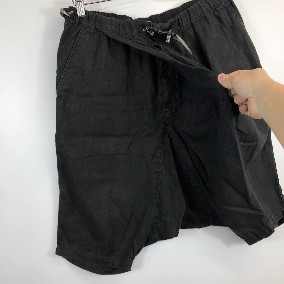 KAPITAL キャピタル 日本製 サルエルハーフパンツ ブラック コットン