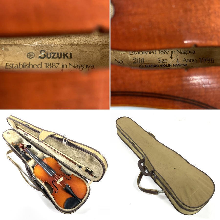 SUZUKI VIOLIN 鈴木バイオリン NO.200 ANNO1998 4/4 バイオリン ハード