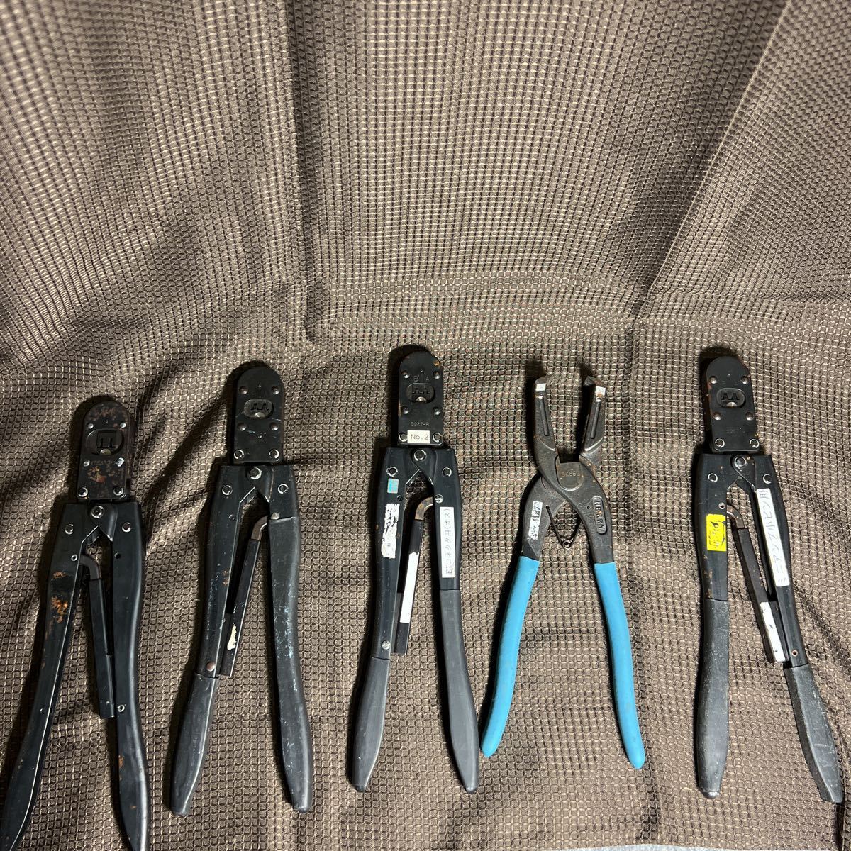 圧着工具 手動式圧着工具755330-1/755333-1/室本鉄工/muromoto ダクトプラニッパ DK65/5本