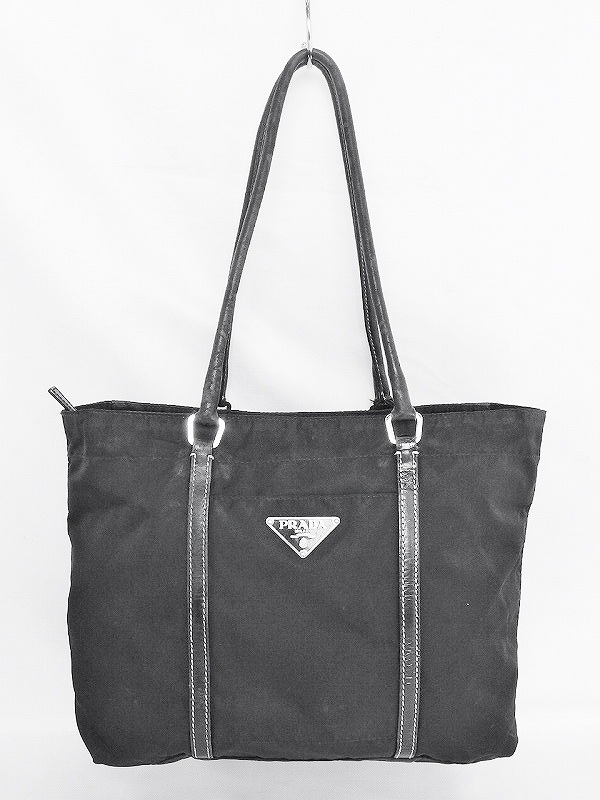 ◇PRADA プラダ◇クロコ型押し◇ナイロン カーフ レザー 本革◇ハンド