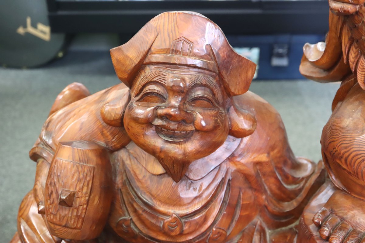 総高102cm屋久杉 衝立 木彫龍 一刀彫 ⁄ 素材：屋久杉 屋久杉　彫刻手作り　一刀彫