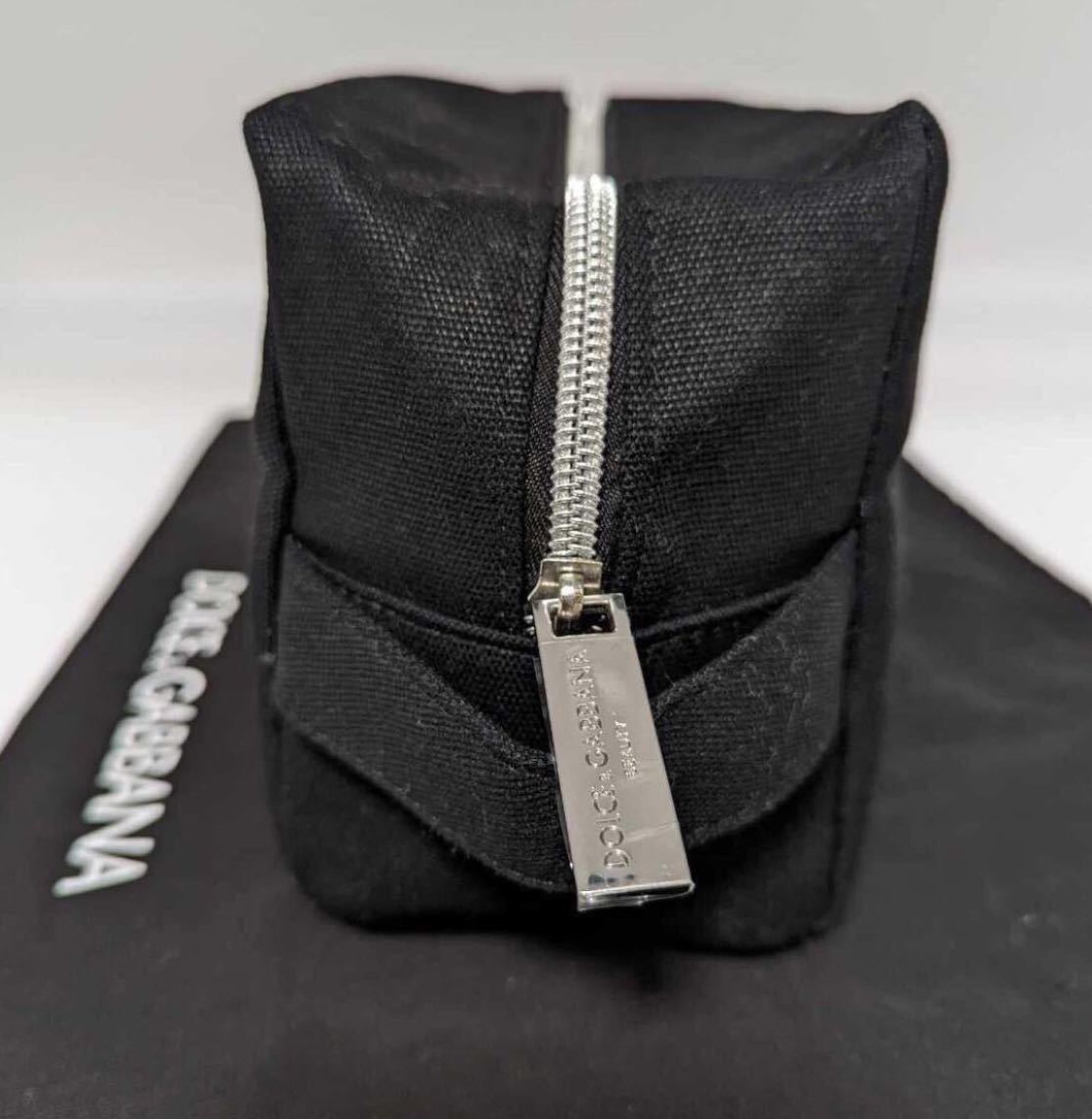 【新品同様】ドルチェ&ガッバーナ メンズ クラッチバッグ ゴールド金具 セカンドバッグ ドルガバ グレー系　キャンバス