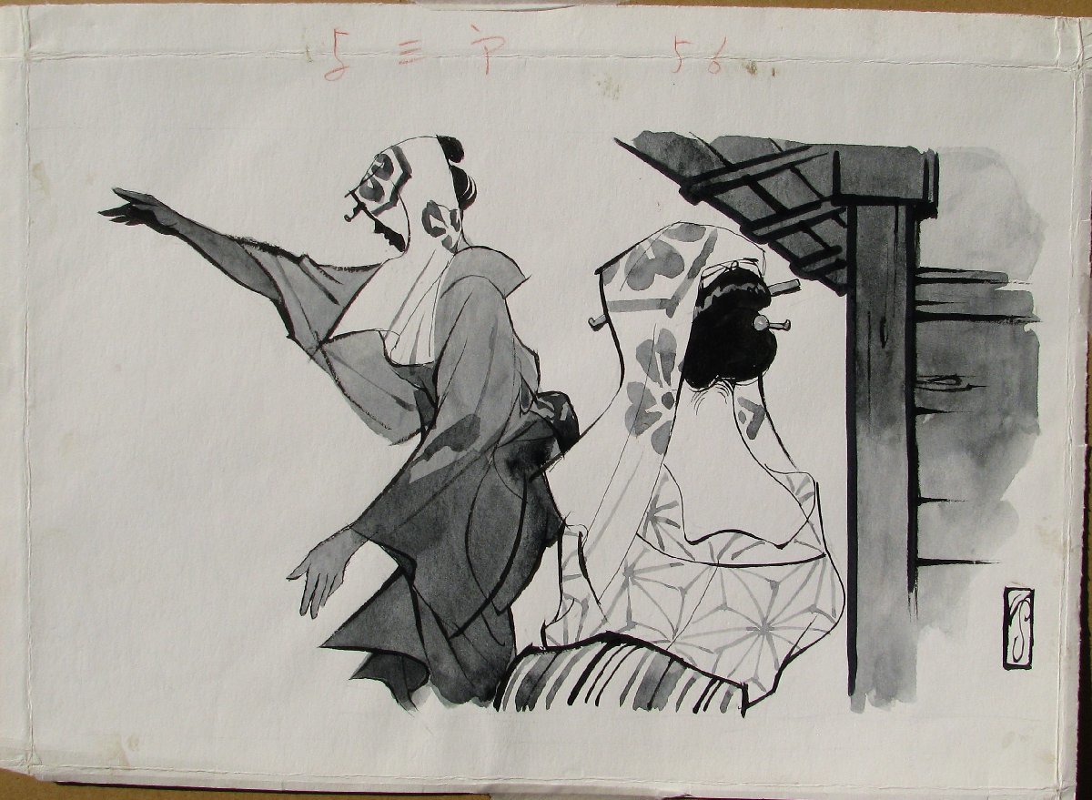 HOT，SALE】 肉筆 / 絵画 / 油彩/ 依頼品/ 人物 / 鶴田一郎 『長髪美人