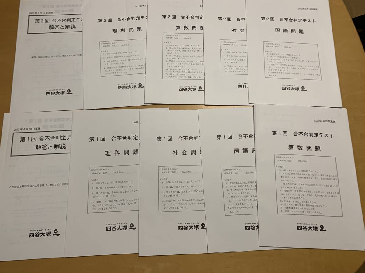 四谷大塚 第1回合不合判定テスト - 速報四谷大塚6年生 平均点・算数 