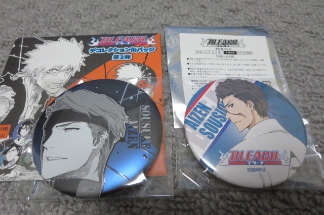 BLEACH デコレクション缶バッジ 第2弾 藍染惣右介 + TR 缶バッジ 