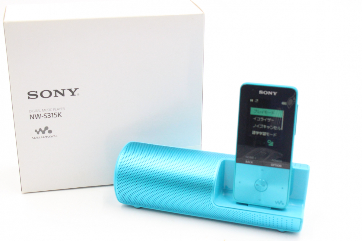 オーディオ機器 SONYウォークマン NW-S315K 16GB ブルー スピーカーセット