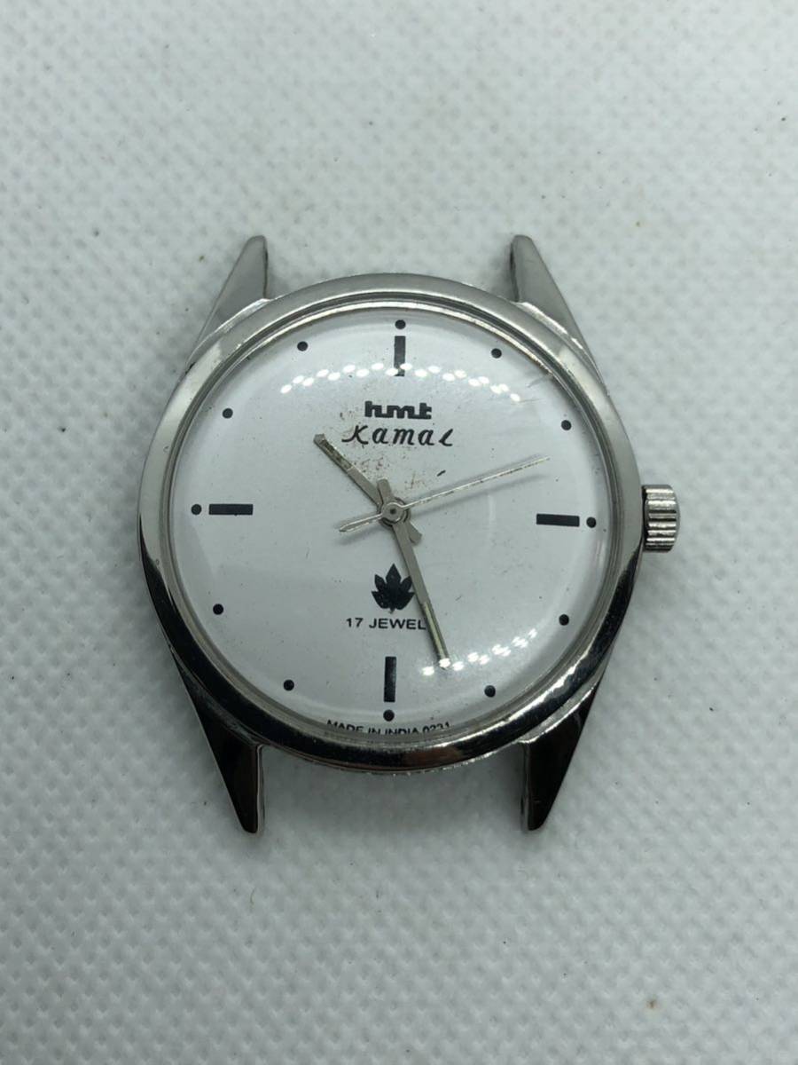 ジャンク HMT 手巻きアナログ腕時計 ブラック（☆ミッキーマウス  