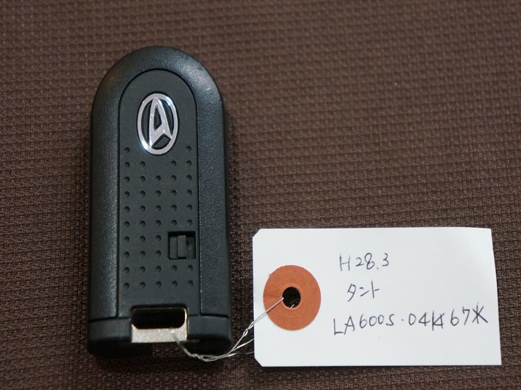 ★ダイハツ純正 スマートキー★ Tanto タント (LA600S) 4ボタン:両側パワースライドボタン付き 平成28年3月登録 キーレス リモコンキー