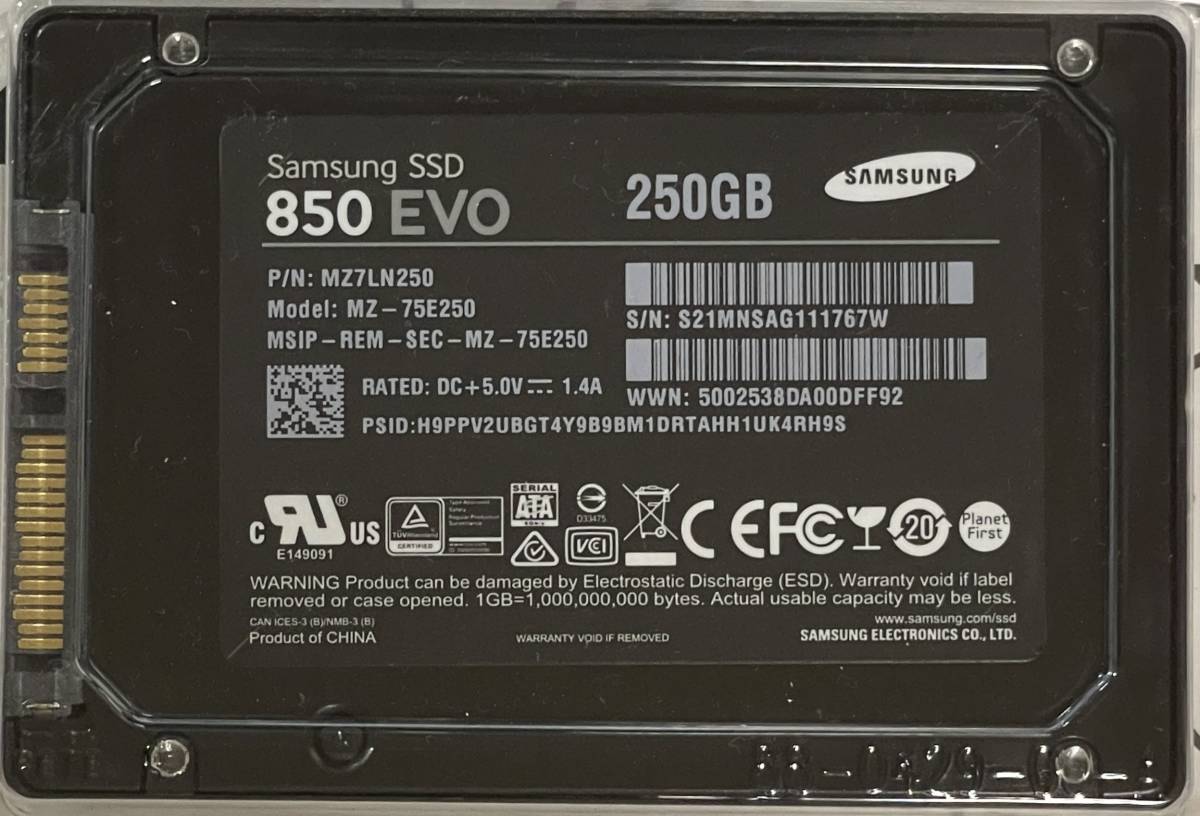 □ Samsung SSD 850 EVO 250GB が 4台 Internal Ssd Samsung Evo 850