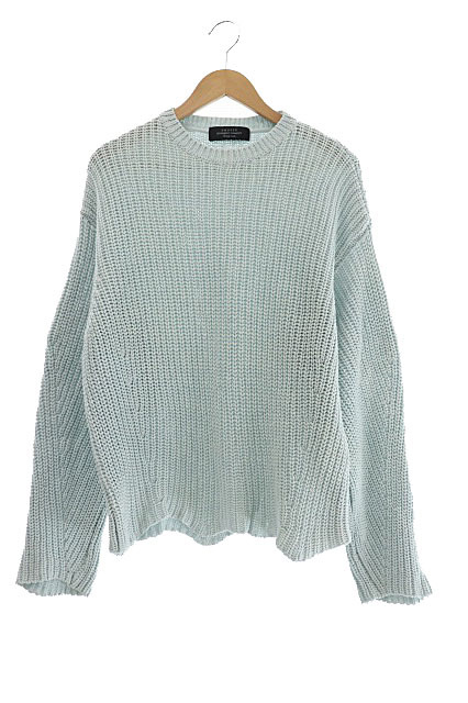 アンユーズド UNUSED 16SS 3G crew neck knit sweater 3ゲージ クルーネック サマー ニット セーター US1133 2 青 ブルー ● 230403/103 メ